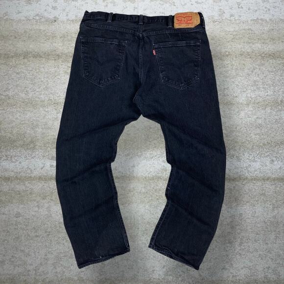 Levi's Other - Vintage Y2K Levis Jeans 501 38x28 Regular Straight Leg Fit Black Wash Button Fly